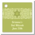 Jewish Star of David Sage Green - Personalized Bar / Bat Mitzvah Card Stock Favor Tags thumbnail