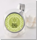 Jewish Star of David Sage Green - Personalized Bar / Bat Mitzvah Candy Jar