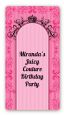 Juicy Couture Inspired - Custom Rectangle Birthday Party Sticker/Labels thumbnail