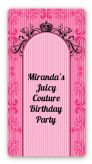 Juicy Couture Inspired - Custom Rectangle Birthday Party Sticker/Labels