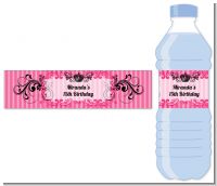Juicy Couture Inspired - Personalized Birthday Party Water Bottle Labels