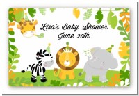 Jungle Party - Baby Shower Landscape Sticker/Labels