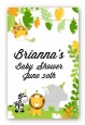 Jungle Party - Custom Large Rectangle Baby Shower Sticker/Labels thumbnail