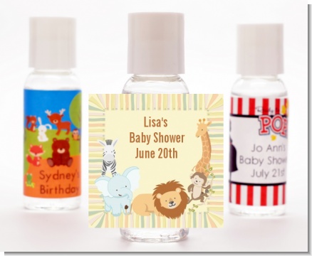 Jungle Safari Party - Personalized Baby Shower Hand Sanitizers Favors