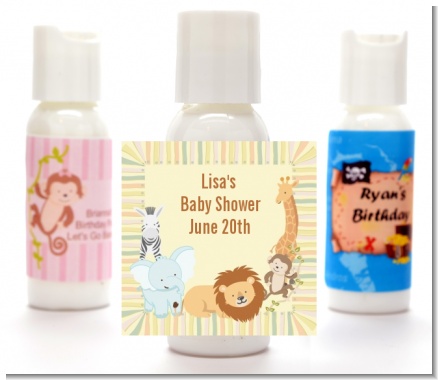 Jungle Safari Party - Personalized Baby Shower Lotion Favors