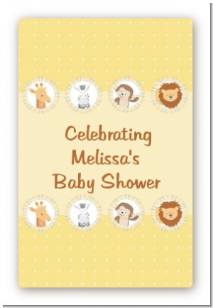 Jungle Safari Party - Custom Large Rectangle Baby Shower Sticker/Labels