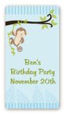 Monkey Boy - Custom Rectangle Birthday Party Sticker/Labels