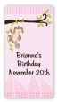 Monkey Girl - Custom Rectangle Birthday Party Sticker/Labels thumbnail