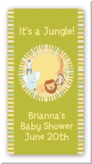 Jungle Safari Party - Custom Rectangle Baby Shower Sticker/Labels