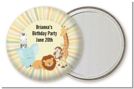 Jungle Safari Party - Personalized Birthday Party Pocket Mirror Favors