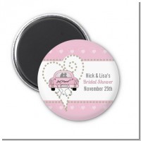 Just Married - Personalized Bridal Shower Magnet Favors
