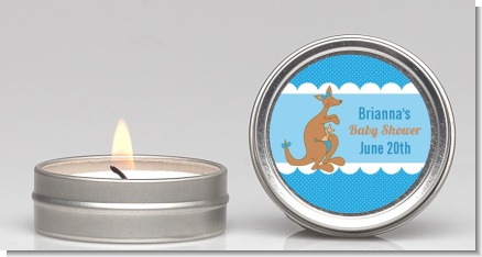 Kangaroo Blue - Baby Shower Candle Favors
