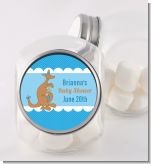 Kangaroo Blue - Personalized Baby Shower Candy Jar