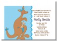 Kangaroo Blue - Baby Shower Petite Invitations thumbnail