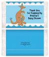 Kangaroo Blue - Personalized Popcorn Wrapper Baby Shower Favors thumbnail