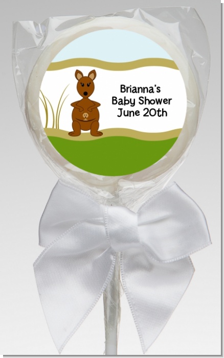 Kangaroo - Personalized Baby Shower Lollipop Favors