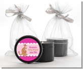 Kangaroo Pink - Baby Shower Black Candle Tin Favors