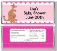 Kangaroo Pink - Personalized Baby Shower Candy Bar Wrappers thumbnail