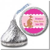 Kangaroo Pink - Hershey Kiss Baby Shower Sticker Labels