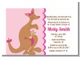 Kangaroo Pink - Baby Shower Petite Invitations thumbnail