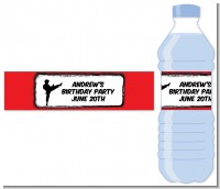 Karate Kid - Personalized Birthday Party Water Bottle Labels