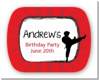 Karate Kid - Personalized Birthday Party Rounded Corner Stickers