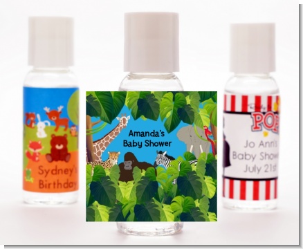 King of the Jungle Safari - Personalized Baby Shower Hand Sanitizers Favors