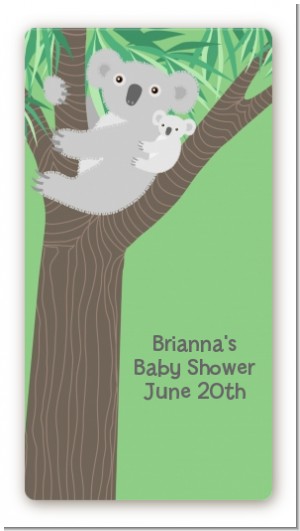 Koala Bear - Custom Rectangle Baby Shower Sticker/Labels