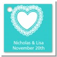 Lace of Hearts - Personalized Bridal Shower Card Stock Favor Tags thumbnail
