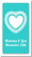 Lace of Hearts - Custom Rectangle Bridal Shower Sticker/Labels