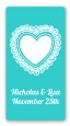 Lace of Hearts - Custom Rectangle Bridal Shower Sticker/Labels thumbnail