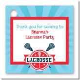 Lacrosse - Personalized Birthday Party Card Stock Favor Tags