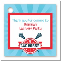 Lacrosse - Personalized Birthday Party Card Stock Favor Tags