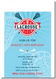 Lacrosse - Birthday Party Petite Invitations