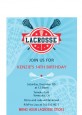 Lacrosse - Birthday Party Petite Invitations thumbnail