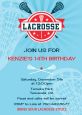Lacrosse - Birthday Party Invitations thumbnail