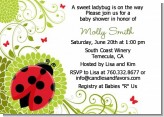 Ladybug - Baby Shower Invitations