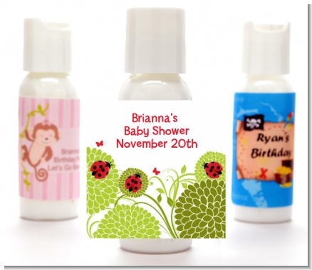 Ladybug - Personalized Baby Shower Lotion Favors