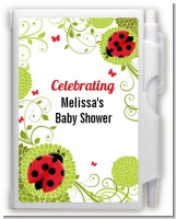 Ladybug - Baby Shower Personalized Notebook Favor
