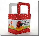 Modern Ladybug Red - Personalized Baby Shower Favor Boxes