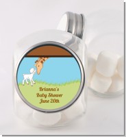 Lamb & Giraffe - Personalized Baby Shower Candy Jar