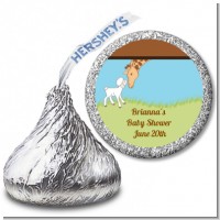 Lamb & Giraffe - Hershey Kiss Baby Shower Sticker Labels