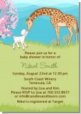 Lamb & Giraffe - Baby Shower Invitations