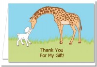 Lamb & Giraffe - Baby Shower Thank You Cards