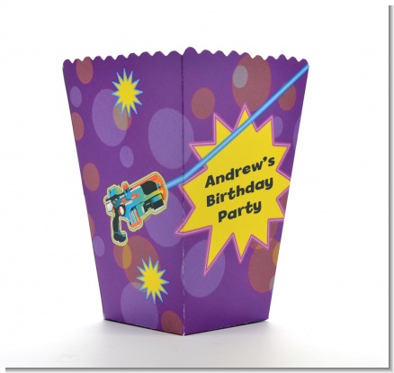 Laser Tag - Personalized Birthday Party Popcorn Boxes