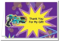 Laser Tag - Birthday Party Thank You Cards