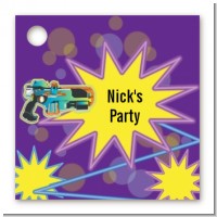 Laser Tag - Personalized Birthday Party Card Stock Favor Tags