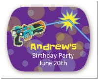 Laser Tag - Personalized Birthday Party Rounded Corner Stickers