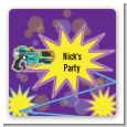 Laser Tag - Square Personalized Birthday Party Sticker Labels thumbnail