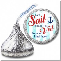 Last Sail Before The Veil - Hershey Kiss Bridal Shower Sticker Labels
